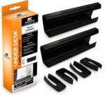 Cable Management Trays - 2-Pack 16-Inch Raceway Channels - Cord Holder Kit for Under Desk, Office, and Kitchen Use by Simple Cord (Black) - Image 2