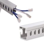 Cable Raceway Kit, 78”(5 x 15.75”) Open Slot Cable Management Raceway Under Desk, Grey PVC Cable Organizer Wire Cover Channel, Large Cable Raceways Cord Hider for TV on Wall, Wire Duct W0.98” x H1.18” - Image 2