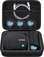 Canboc Hard Carrying Case for DYMO LetraTag 200B Bluetooth Label Maker, Compact Bluetooth Wireless Label Printer Bag fits Label Tapes and Batteries, Black - Image 2