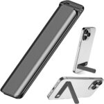 Cell Phone Kickstand,Vertical and Horizontal Aluminum Phone Stand for Desk,Adjustable Phone Holder Stand for Desk Compatible with iPhone 14/13/12/11Samsung Huawei All Smartphones-Black - Image 2