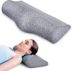 Cervical Neck Pillows for Pain Relief Sleeping, High-Density Memory Foam Pillow Neck for Bolster Support and Shoulder Relaxer, Decompression Devices Orthopedic Roll Pillow for Bed Office - Image 2