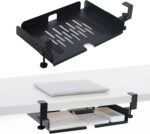 Clamp on Under Desk Shelf Drawer Storage of Workspace Organizers Desktop Storage Table Extender Standing Desk Accessories for Office Home - Image 2