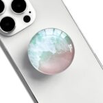 Clear Crystal Glitter Collapsible Expandiing Moblile Phone Grip Stand Holder for Smartphones and Tablets Cell Phone Accessory (Beach) - Image 2