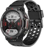 Compatible with Amazfit T-Rex 2 Bands, Silicone Replacement Wristbands Sport Strap with Metal Buckle Compatible with Amazfit T-Rex 2 Smart Watch - Image 2