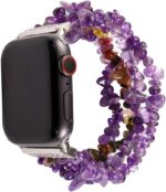 Compatible with Apple Watch Band 44mm 40mm 42mm 38mm, Jewelry Bracelet Natural Stone Beaded iWatch Bands Strap Replacement Wristband Watchbands for Iwatch Series SE/6/5/4/3/2/1 - Image 2