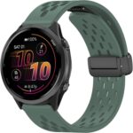 Compatible with Garmin Forerunner 570 bands, 20mm, 22mm Breathable Silicone Replacemet Band Straps Compatible with Garmin Forerunner 570 42mm, 47mm, Forerunner 55, 165, 245, 255, 265, 645 - Image 2