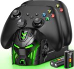 Controller Charger Station with 2x5520mWh Rechargeable Battery for X-1/X-Series X/S Controller,Charging Dock for X1 Battery Pack with 4 Covers-Xbox Accessories - Image 2