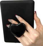Cute Heart Expandable Collapsible Grip Stand Holder for Kindle eReaders iPhone and Smartphone(Black) - Image 2