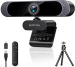 DEPSTECH 4K Webcam, Ultra HD 1/2.55'' Sony Sensor, 3X Digital Zoom, Dual Noise-Canceling Microphones, Remote Control, Auto Focus, Streaming Webcam for PC, Mac, Laptop, Video Call, Zoom, Skype, Teams - Image 2