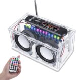 DIY Bluetooth-Compatible Speaker Kit,Recording Function FM Radio Soldering Practice Kit with LED Spectrum,TF/AUX/Bluetooth/USB Support,Remote Control Soldering Project for Indoor/Outdoor Use - Image 2