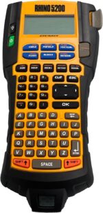 DYMO Rhino 5200 Industrial Portable Thermal Transfer Electronic Label Maker, Yellow - Print Labels Up to 19mm Wide, Auto Power Off, Monochrome, LCD Display Labeler - Image 2