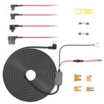 Dash Cam Hardwire Kit Micro USB Hard Wire Kit with 12V-24V to 5V Car Dash Camera Power Cord,24 Hours Surveillance Low Voltage Protection 4 Fuse Tap Cable 13FT - Image 2