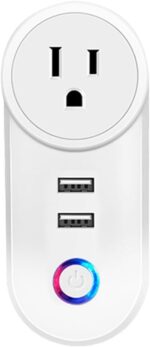 Dual Mode WiFi 3 Outlets WiFi Smart Plug, Powerful 10A 2400 Watt Output, Individually Controllable USB Alexa Smart Plug Multi-Outlet Through Alexa, Google Home - Image 2