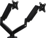Dual Monitor Desk Mount for 2 Monitors Max 32 inch Screen, Gas Spring Arm, Stand with Clamp/Grommet Mounting Base, VESA 75x75mm & 100x100mm, Mounts Fit 4.4-17.6lbs Computer, Black - Image 2