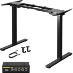 Dual Motor Electric Standing Desk Frame for Home Office Height and Length Adjustable Sit Stand Desk Legs Ergonomic Stand Up Desk Frame with 350lbs Powerful Motor & 3 Memory Settings (Black) - Image 2