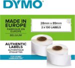 Dymo 28 mm x 89 mm LW Address Labels, 2 Roll of 130 Easy-Peel Labels, Self-Adhesive, for LabelWriter Label Makers, Authentic - Black on White - Image 2