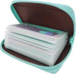 Easyoulife Genuine Leather Credit Card Holder Zipper Wallet With 26 Card Slots - Image 2