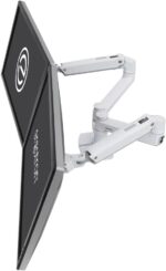 Ergotron – LX Dual Monitor Arm, VESA Desk Mount – for 2 Monitors Up to 27 Inches, 7 to 20 lbs Each – White - Image 2