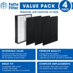 Fette Filter - Premium Air Purifier Replacement Filter Set, Compatible with Levoit LV-H126 Air Purifier (1 Hepa 3 Carbon) - Image 2