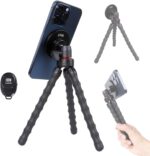 Flexible Mini Tripod for MagSafe, Portable Small Magnetic Phone Tripod with Wireless Remote for Video Recording/Vlogging/Selfie, Compatible with iPhone 16 15 14 Pro Max 13 12 Series - Image 2