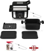 Foodgenie Gourmax Pro One Cooking Device - All-in-One Oven, Smokeless Grill, Air Fryer, Griddle, Cooker & More – 16 Preset Functions, Smart Temperature Control, Dual Surface, Dishwasher Safe, 1500W - Image 2