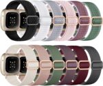 GEAK 12 Pack Elastic Nylon Band Compatible with Fitbit Versa 3/Fitbit Versa 4/Fitbit Sense/Sense 2 Bands for Women Men, Breathable Stretchy Sport Solo Loop Strap for Fitbit Versa 3/Versa 4 Smartwatch - Image 2
