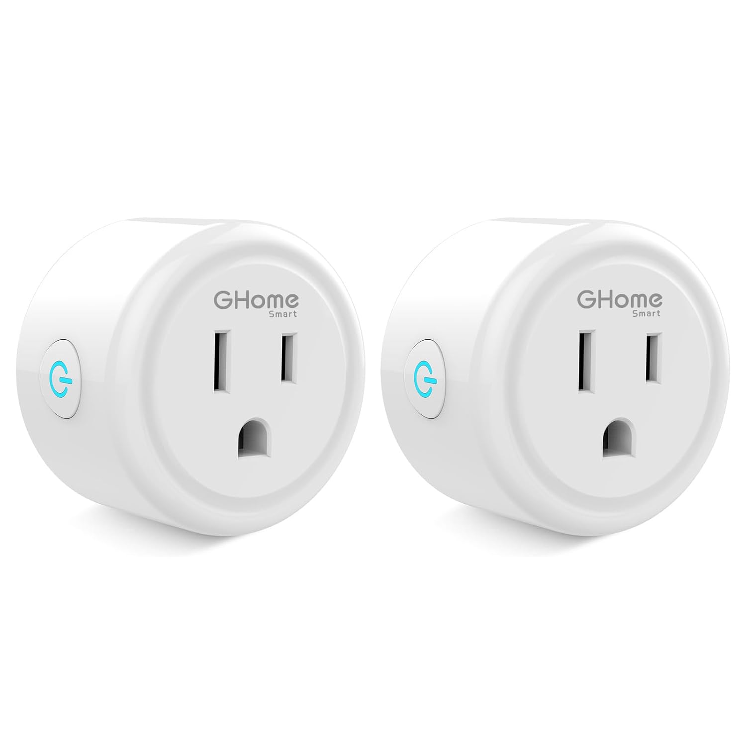 GHome Smart Mini Plug Compatible with Alexa and Google Home, WiFi Outlet Socket Remote Control with Timer Function, Only Supports 2.4GHz Network, No Hub Required, ETL FCC Listed (2 Pack), White - Image 2