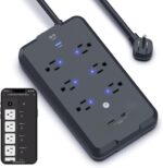 Geeni Surge Smart Power Strip with 6 Smart Outlets & 2 USB Ports | 1200-Joule Multiple Outlet Surge Protector, Remote Control | Works with Alexa & Google Assistant - Image 2