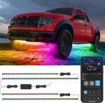 Govee Underglow Car Lights, 4pcs RGBIC Smart LED Lights for Cars with 16 Million Colors and 10 Scene Modes, App Control, Neon Accent Strip Lights for SUVs, Trucks, DC 12-24V - Image 2