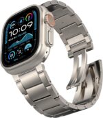HONTECH Grade 2 Titanium Band Compatible with Apple Watch Ultra/Ultra 2 (49mm),Adjustable Titanium Apple Watch Band for Men,DLC Coating Scratch Resistant - Image 2