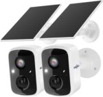 Hiseeu Solar Security Cameras Wireless Outdoor 2 Pack, Battery Powered 3K 4MP wifi Cameras for Home Surveillance, PIR/AI Motion Detection, Waterproof, Color Night Vision, 2-Way Audio, Cloud/SD Storage - Image 2