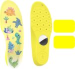 Insoles for Airtag Hidden Holder, Tracker Devise Case for Kids, Comfortable Inserts for Shoes，Yellow Dinosaur (Yellow, 175-190mm Kid 11.5-Kid 13) - Image 2
