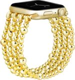 JR.DM Beaded Bracelet Women Compatible with Apple Watch Bands 40mm 42mm 41mm 44mm 38mm 45mm 46mm Dressy Fancy Cute Stretchy Elastic Jewelry Strap Replacement for iWatch Series 10/9/8/7/6/5/4/3/2/1/SE - Image 2