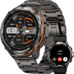 KOSPET Tank T3 Ultra GPS Smart Watch for Men-Pressure/Altitude/Compass, Extra-Large Battery, Stainless Steel Unibody Rugged Military Smartwatch Make/Answer Call, 5ATM Waterproof (2 Bands) - Image 2