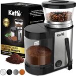 Kaffe Electric Burr Coffee Grinder (5.5oz) w/Adjustable Precise Coarseness Settings - Flat Burr - [Improved Motor] - Precision Coffee Bean Grinder for Home Use - Stainless Steel - Image 2