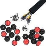 Klein Tools 80053 Cable Management Kit with Self-Adhesive Cable Clips and 3-Foot Long Cable Management Sleeves, 22-Piece - Image 2