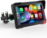 LAMTTO 7-Inch Wireless Motorcycle Carplay GPS Navigation System with Apple Carplay and Android Auto, Portable Moto Car Play Screen with Dual Bluetooth, Navigation, Siri, Google Assistant, Anti-Glare - Image 2