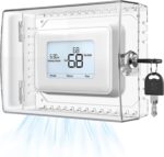 Large Thermostat Lock Box Cover with Key, Clear Thermostat Cover with Lock Compatible With Honeywell Home Thermostat On Wall, AC Lock Box Cover with Key Fits Thermostats 5"H x 6" W or Smaller - Image 2