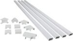 Legrand Wiremold CMK50 Cordmate II 10 Foot 12 Piece Cord Cover Kit, Organizer for Wall, Holds Up to 3 Cords or Cables, White (1 Pack) - Image 2