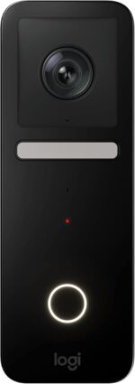 Logitech Circle View Apple HomeKit- enabled Wired Doorbell with Logitech TrueView Video, Face Recognition, Color Night Vision, and Head-to-toe HD Video - Black - Image 2