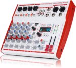 MW-6 6 Channel Professional DJ Audio Mixer, Portable Controller Mixer with DSP 99 Preset Effects for Live Streaming, Podcasting, Family Party (mw-6 white) - Image 2