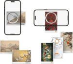 Magsafe Wall Stickers,Picture Frame Mag Frame,Picture Frame Magnets for Magsafe Case,Acrylic Magnetic Refrigerator Sticker Photo Frame, Vertical 3-packs+Cross 2-pack, For 3 inch photo - Image 2