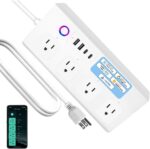 Matter Smart Power Strip,Works with Apple HomeKit, Siri, Alexa, Google Assistant, with 4 Individually Controlled AC Outlets & 2 USB 2 Type-C Ports, Multi-Plug Extender for Home Office - Image 2