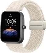 Meliya Braided Nylon Bands Compatible with Amazfit Active 2 1/GTR mini/GTS 2 2e 3 4/GTS 2 4 mini, 20mm Soft Elastic Replacement Watch Straps for Amazfit Bip 3/3 Pro/U/U Pro/S/S Lite - Image 2