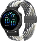Meliya Magnetic Braided Nylon Band for Garmin Vivoactive 6/Vivoactive 5/Vivoactive 3 Watch Bands, 20mm Stretchy Replacement Strap for Venu/Venu Sq,Forerunner 55/158/165/245/645,Galaxy Watch 7/6/5/4 - Image 2