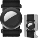 Metal AirTag Holder for Slim Wallet - Full Set with Rotating Installation & Cash Strap | Matte Black Secure Case | Premium AirTag Accessories - Image 2