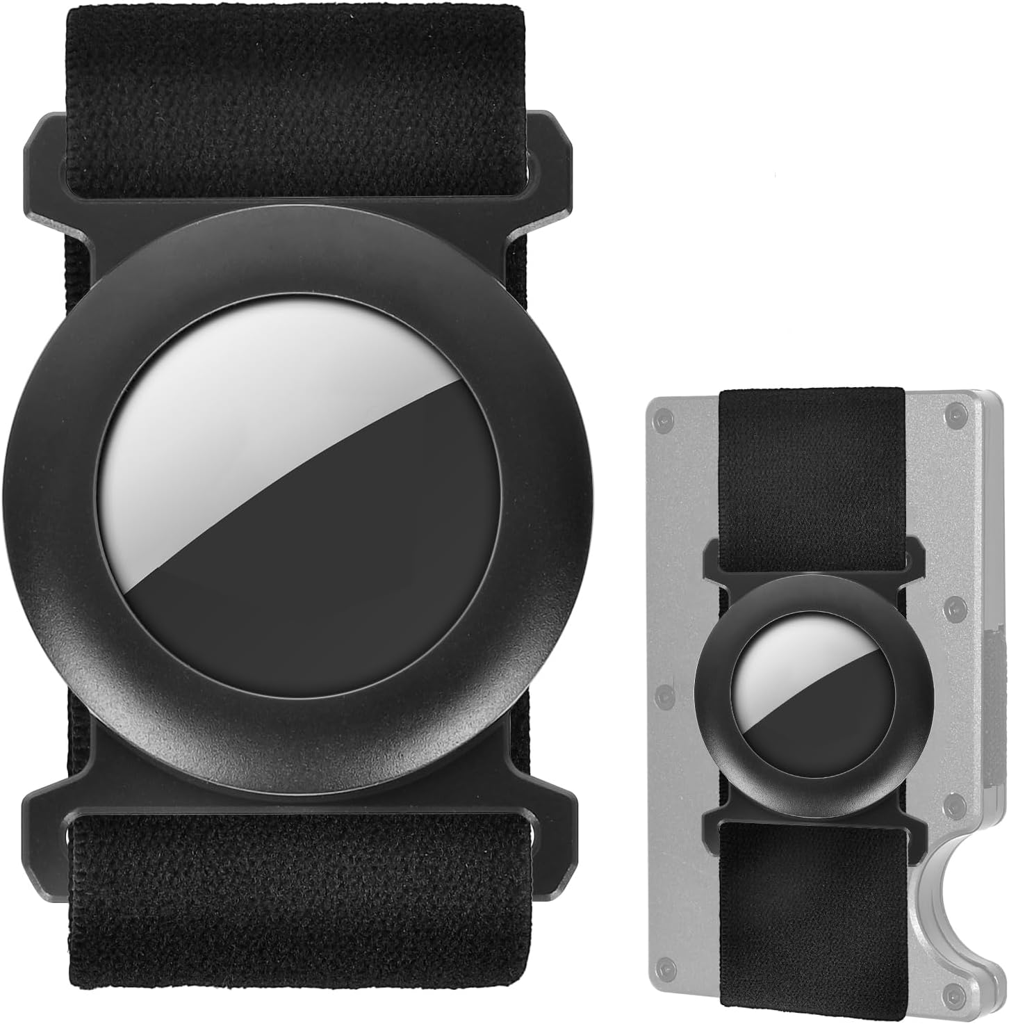 Metal AirTag Holder for Slim Wallet - Full Set with Rotating Installation & Cash Strap | Matte Black Secure Case | Premium AirTag Accessories - Image 2