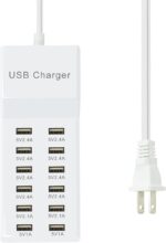 Multiple USB Charger Station 12 multiport Charger Station Hub with Fast Charging Wall Charger for Multiple Devices USB Charging Port Compatible with Cell iPhone Android Smartphone Smart Watch - Image 2