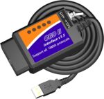 OBD2 to USB Cable ELM327 OBD2 Adapter Code Reader Scanner ELM 327 USB Cable Interface OBD to USB OBD 2 II Connector OBDII Scan Automotive Diagnostic Tool for Ford Lincoln Mercury Mazda verhicles - Image 2