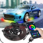 OPP ULITE Car Underglow Light Strip Dream Chasing Color, Upgraded Silicone Material, 212 Modes, 360pcs Led, APP Control Underbody Lights, 90x120x90, 6PC Pack - Image 2